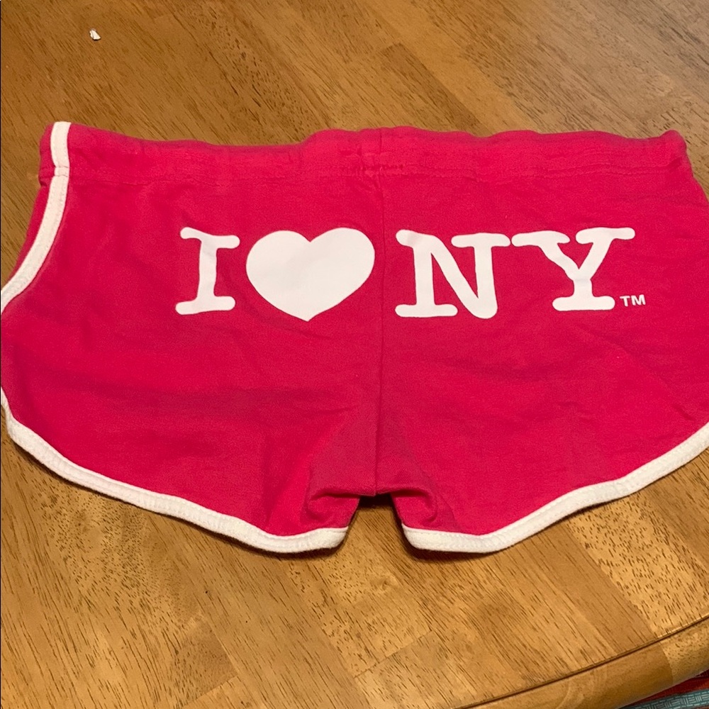 I Love NY Women's Pink Athletic Shorts